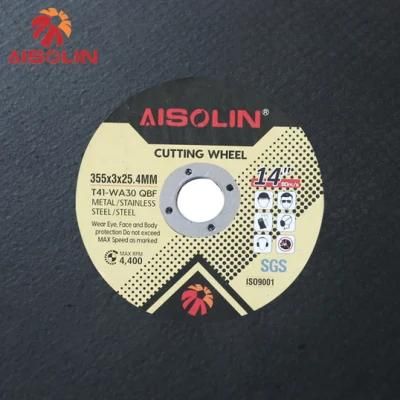 14&prime;&prime; Abrasive Cut off Disc Wheel for All Metal 355mm