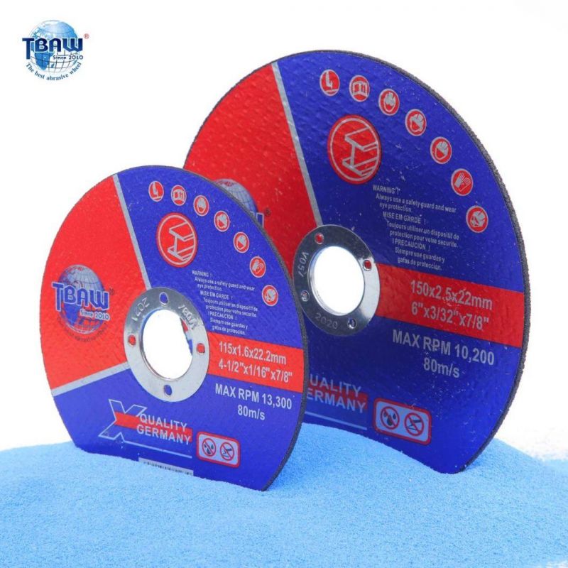 High Quality Easy Cut 115X1.2 4.5inch Stainless Steel Metal Cutting Wheel Polishing Disk High Quality China Factory Cutting Disc Resin Flat Super Thin Metal
