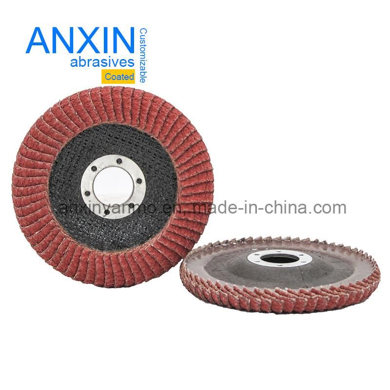 Edge Half Curved Flap Disc with Ceramic Zirconia or Ao Sand Cloth
