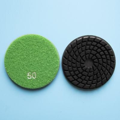 7 Steps Whirlwind Shaped Wet Polishing Pads for Marble/ Granite