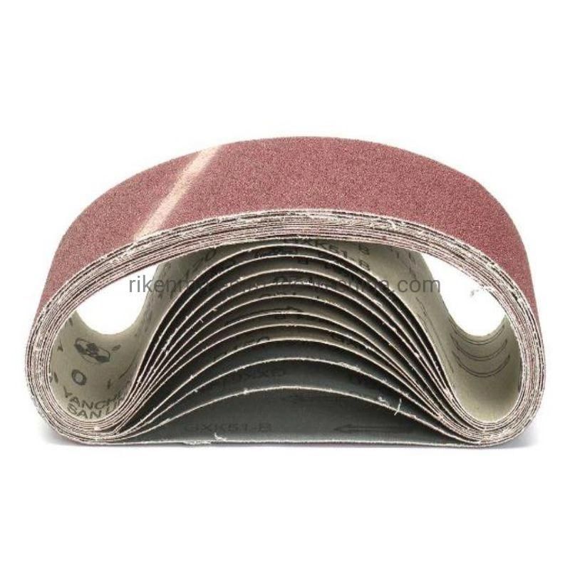 3X21 Inches (75X533mm) Aluminum Oxide Abrasive Sanding Belt for Wood Floor Cloth Sanding Belt