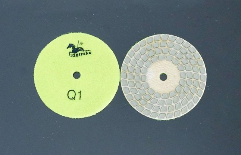 Qifeng Factory Outlet Power Tool 4 Steps Diamond Polishing Pads for Granite/ Marble