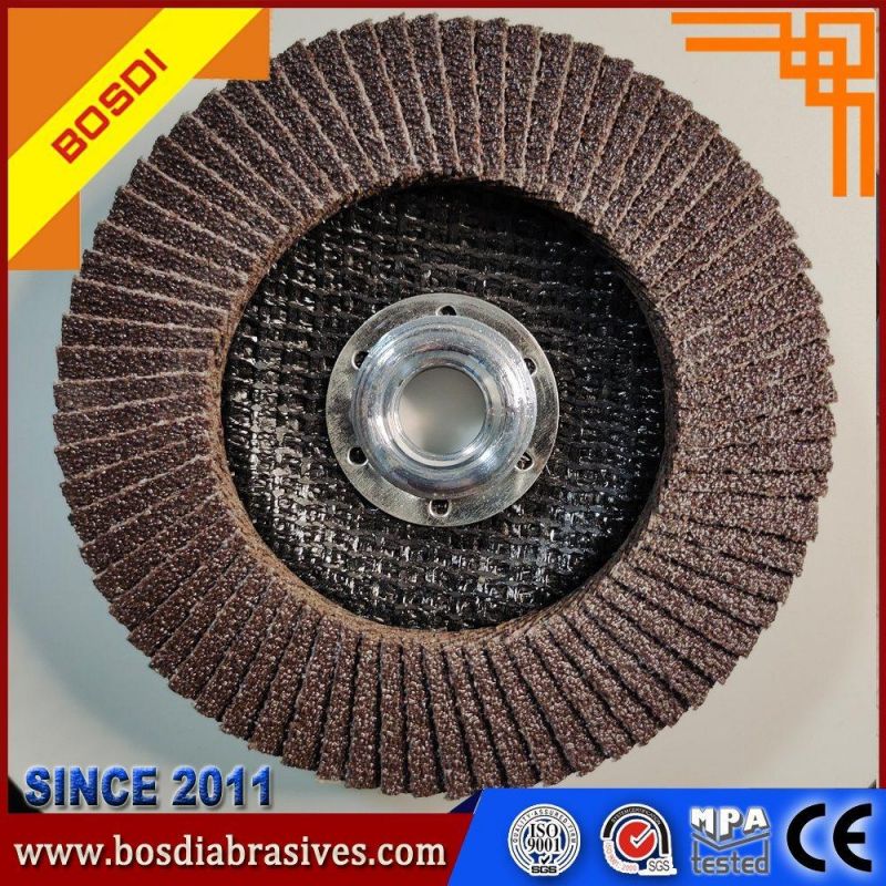 4.5" Aluminum Oxide Flap Disc with Arbor for Grinding Stainless Steel and Metal