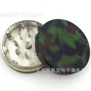 2 Layer Metal Camouflage Grinding Spice Smoke Manually Smoke Grinder