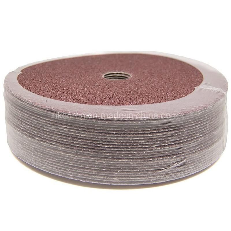 Red Color 7"Aluminum Oxide Abrasive Fiber Disc for Grinding P24-P120 Free Sample