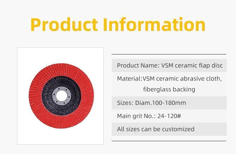 Ceramic Curved Flap Disc Corner Place Grinding 115mm 4.5inch High Quality Abrasive Grinding Disc