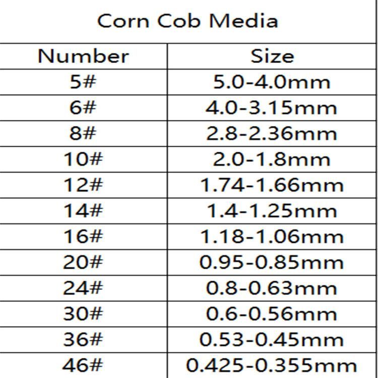 Maize Vibratory Drying Cleaning Moisture Absorbing Corn COB Media Finishing Media Polishing Media