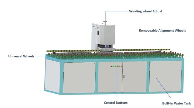 Glass Grinding Edge Machine for Chamfering Seaming Edging Processing Polishing Function