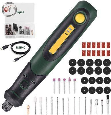 Power Tools 3.7V Cordless Rotary Tool with 50PCS Accessories 3-Speed for Light DIY Polishing