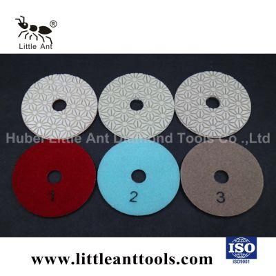 Wet Use 3-Steps Wet Flexible Polishing Pad for Granite Stone