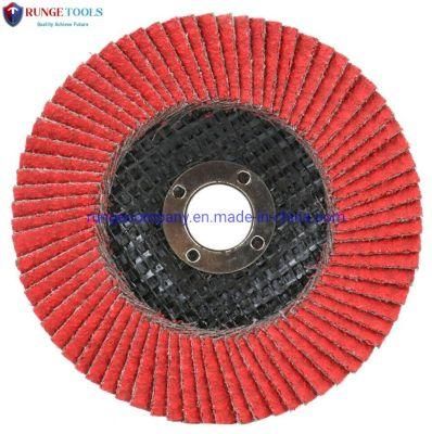 Abrasives 4.5&quot; X 7/8&quot; Ceramic Flat Flap Discs T27 for Stainless Steel and Heat Sensitive Metals (60 Grit) Power Tool