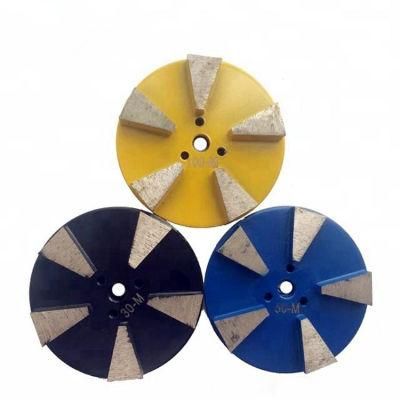 3 Inch D80mm Back Stick Diamond Grinding Disc with Five Segments Diamond Polishing Pads for Concrete and Terrazzo Floor