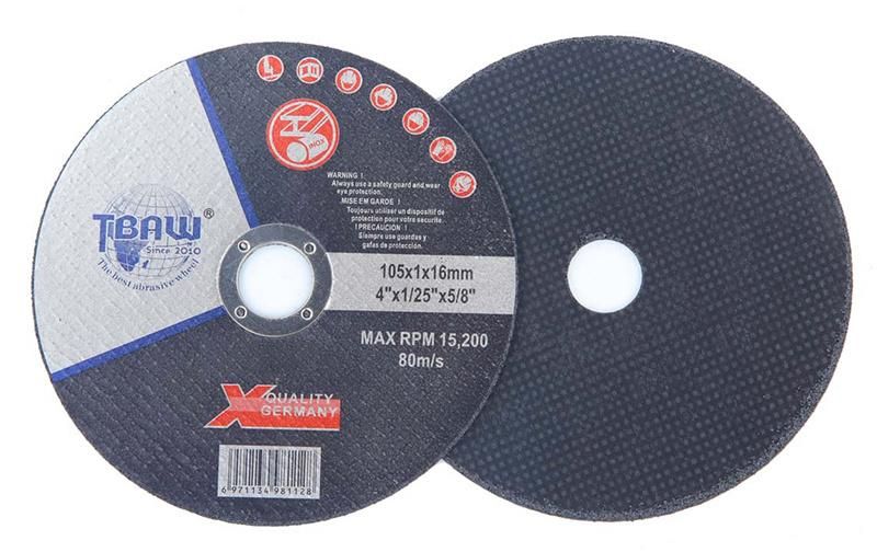 105X1.0/1.2/2.5/3.0/6.0 4inch Resin Bond Cutting Disc Grinding Wheel for Metal/Steel/Inox