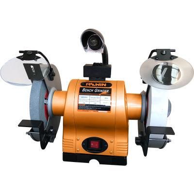 Professional 8 Inch Bench Grinder 110V with Lamp for Woodworking