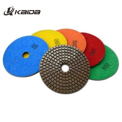 3 Inch Resin Velcro Buffing Pads Diamond Abrasive Pads