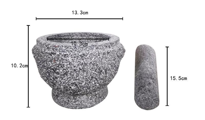 Amazon Hot Sale Granite Mortars and Pestles Size for Herb Spice Nut Garlic