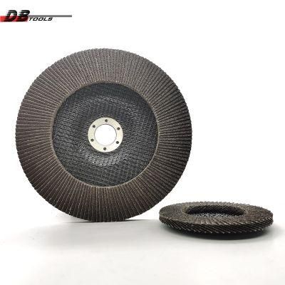 5&quot; 125mm Flap Disc 7/8&quot; Arbor 22mm Hole Heated Alumina Oxide for Iron Metal Ss Abrasive Tools