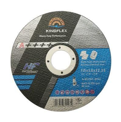 Flat Reinforced Cutting Disc, 115X3X22.23mm, for General Metal Cutting