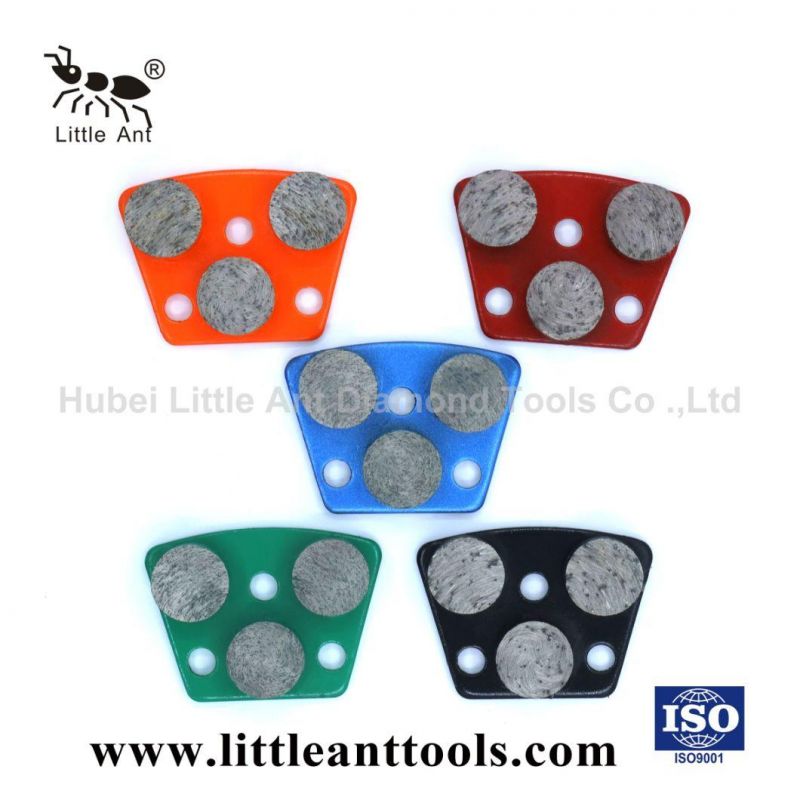3 Dots Segment Diamond Metal Grinding Pad for Concrete Granite Marble