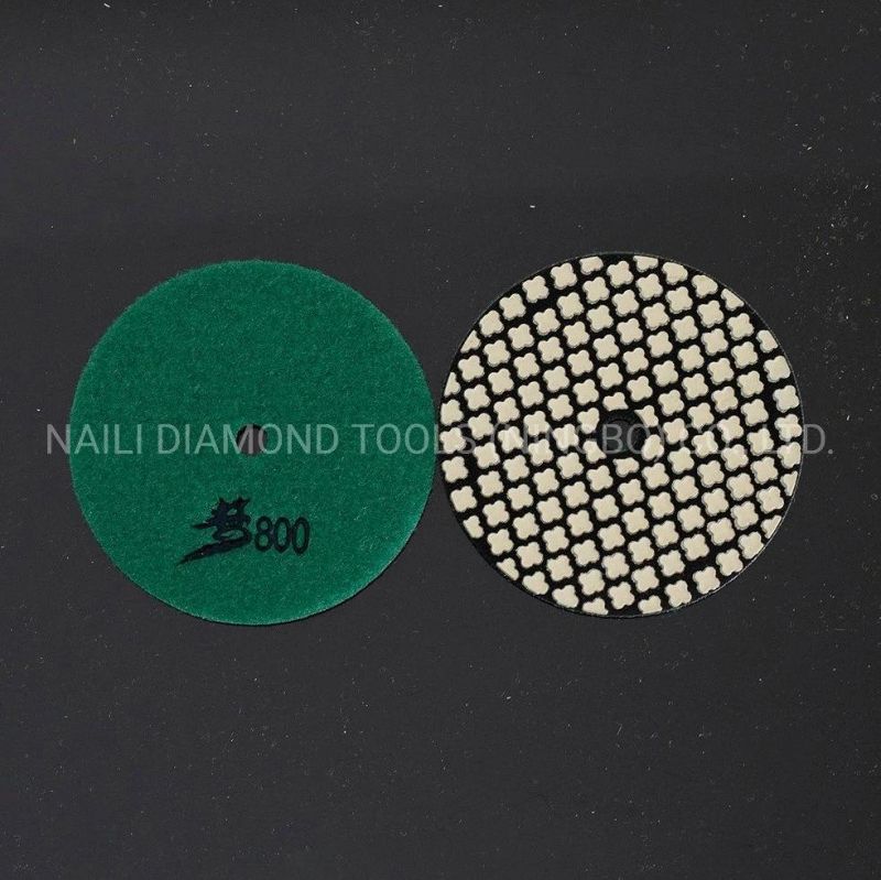 3 Inch/4 Inch Abrasive Tools 7 Steps Dry Polishing Pads for Marble/ Granite
