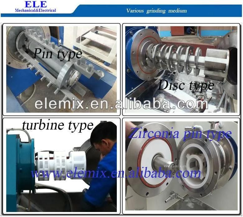 Conic Horizontal Bead Mill for Glass Printing Ink