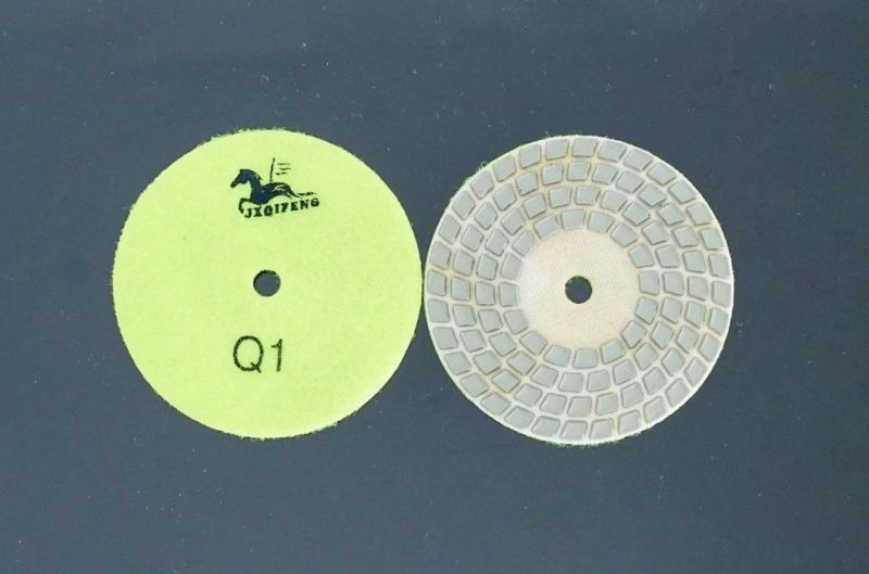 100mm 4 Steps Abrasive Tools Dry Polishing Pads for Granite/ Marble