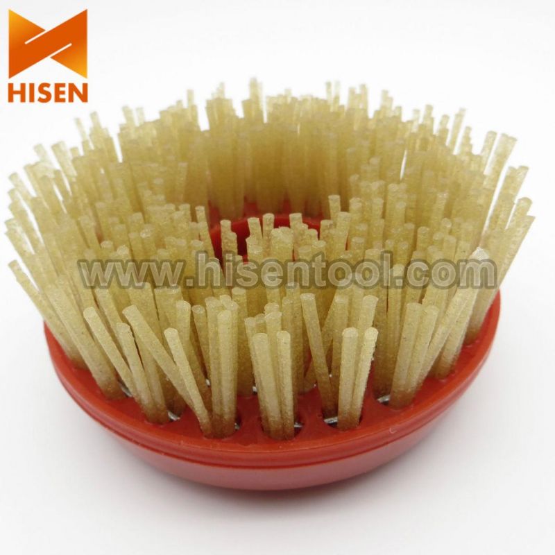 M14 Connected 110mm Diamond Brush Abrasive Brush for Polishing Granite