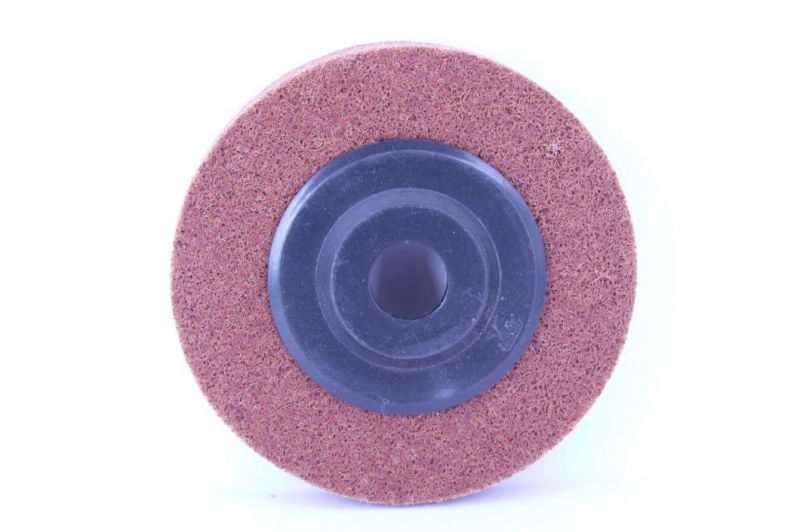 100*11*16mm a/O Red Non-Woven Polishing Wheel