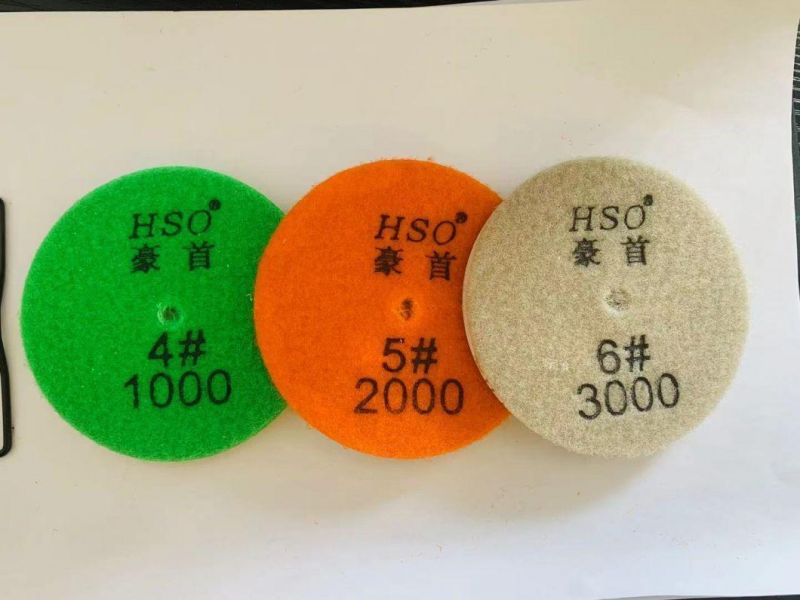 4-Inch Granite-Marble Wet Sponge Polishing Pad