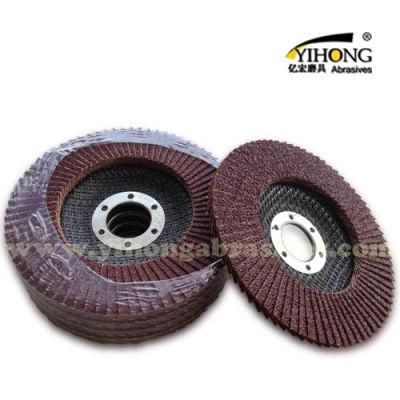 Chinese Factory Price 4 Inch Calcined Aluminium Flap Disc for Metal Grinding