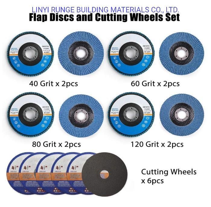 Power Tools Zirconia Abrasive Grinding Wheel 4.5" Flap Sanding Disc for Metal Stainless Steel