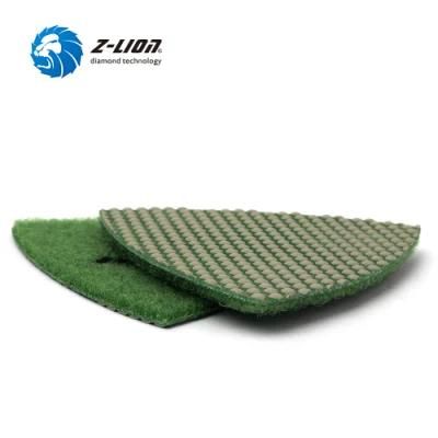 Zlion High Quality 80X80X80mm Resin Bond Triangle Diamond Polishing Pad