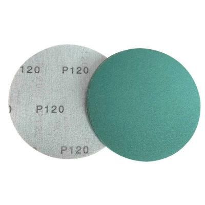 5inch Abrasive Factcory Sandpaper Disc Green Pet Film Grinding Velcro Disc