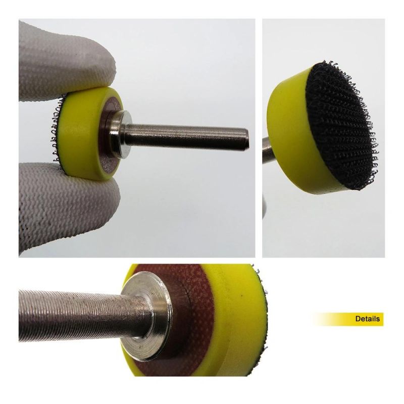1" 25mm Backup Sanding Pad 6mm Shank Sander Backing Pad Hook and Loop for Grinding & Polishing
