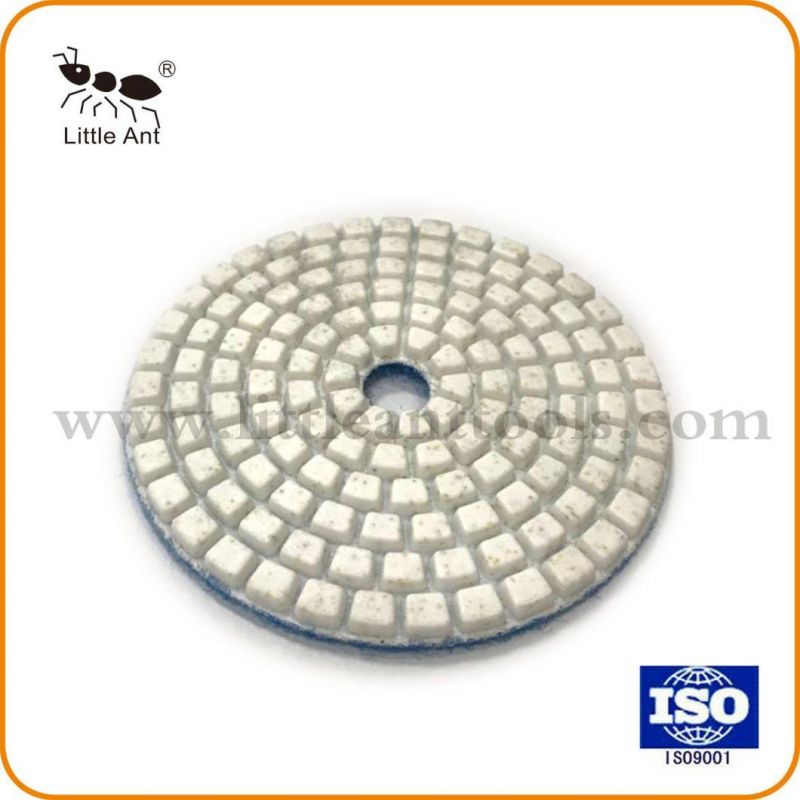 4" 100mm White Color Diamond Polishing Pads for Light Color Stone