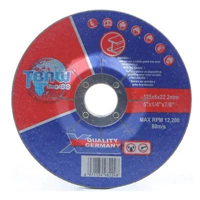 China Factory Abrasive Grinding Wheel Hot Sale Abrasive Cut off and Grinding Wheel 5inch 125X6 Factory Disco Corte Metal/ Cutting Wheel Disc