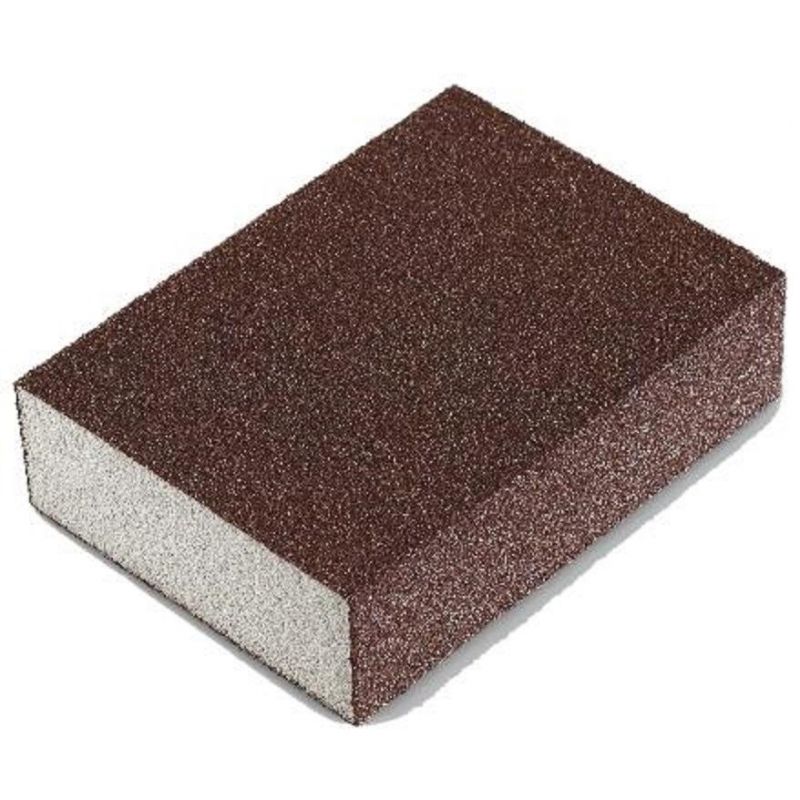 Colorful Magic Multi-Colored Double Surface Abrasive Tools Foam Rubber Sanding Pad/Block Cleaning Sponge with Abrasive Paper for Metal Rust Removal