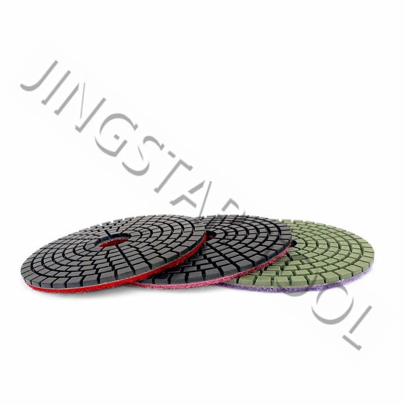 3-Step Diamond Polishing Pads for Wet or Dry Granite Polishing and Marble Polishing