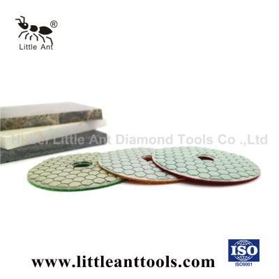 80mm Pressed Diamond Dry Polishing Pad for Counter-Top and Concrete