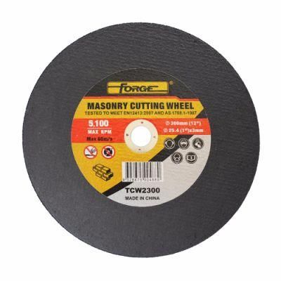 300*3*25.4mm Flat Type Stone Cut off Disc Masonry Cutting-off Wheel