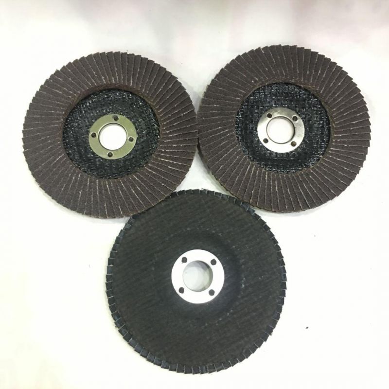 High Quality Wear-Resisting 5" Calcined Aluminium Oxide Flap Disc for Grinding Stainless Steel and Metal