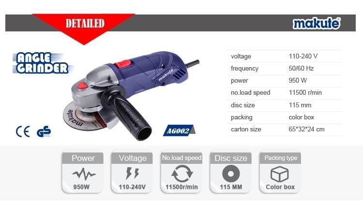 950W Electric Hand Power Tools Mini Disc Types Angle Grinder