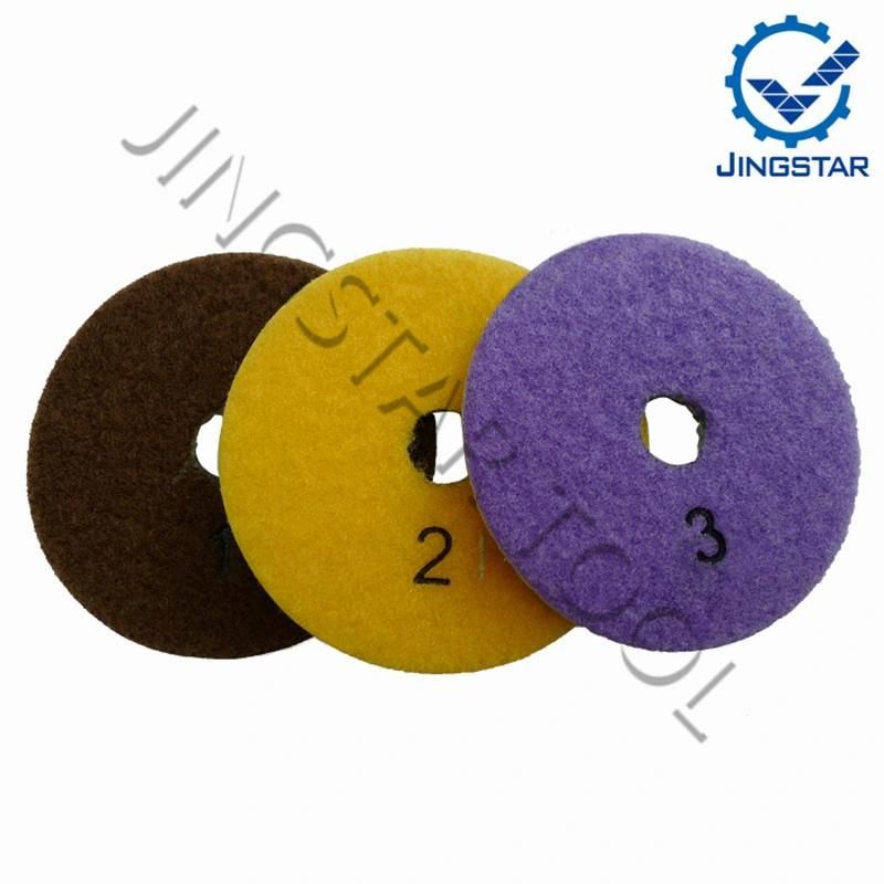 4 Inch 3 Steppolishing Pads Flexible Diamond for Marble Granite Ceramic Tile Concrete Free Shipping 3PCS /6PCS