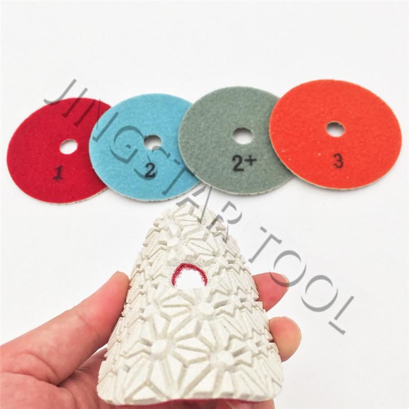 Flexible 3 Step Marble Diamond Stone Wet and Dry Polishing Pads