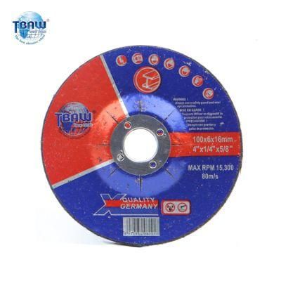 100*6.0*16mm Carbide Grinding Metal Abrasive Cutting/Polishing Disc/Disk Grinder Wheels