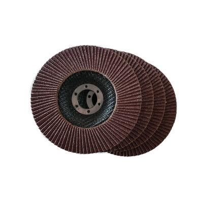 High Quality Hot Sale Wear-Resisting 4&quot;-7&quot;Aluminium Oxide Flap Disc for Grinding Stainless Steel and Metal