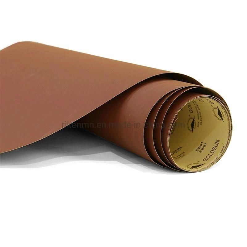 Aluminum Oxide Latex Waterproof Sandpaper Abrasive Sand Paper Roll for Textile, and Metal