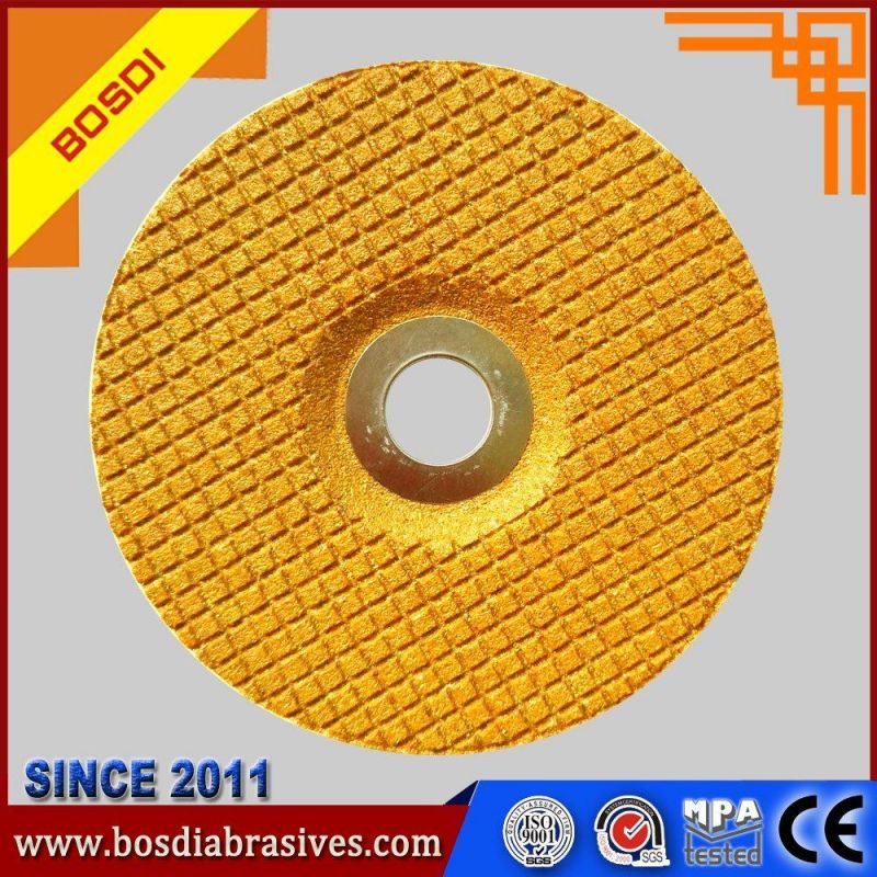 China Hot Sale T27 4"/4.5/5"/6"7"/9" Resin Flexible Grinding Wheel for Steel/Aluminium/Stone/Inox