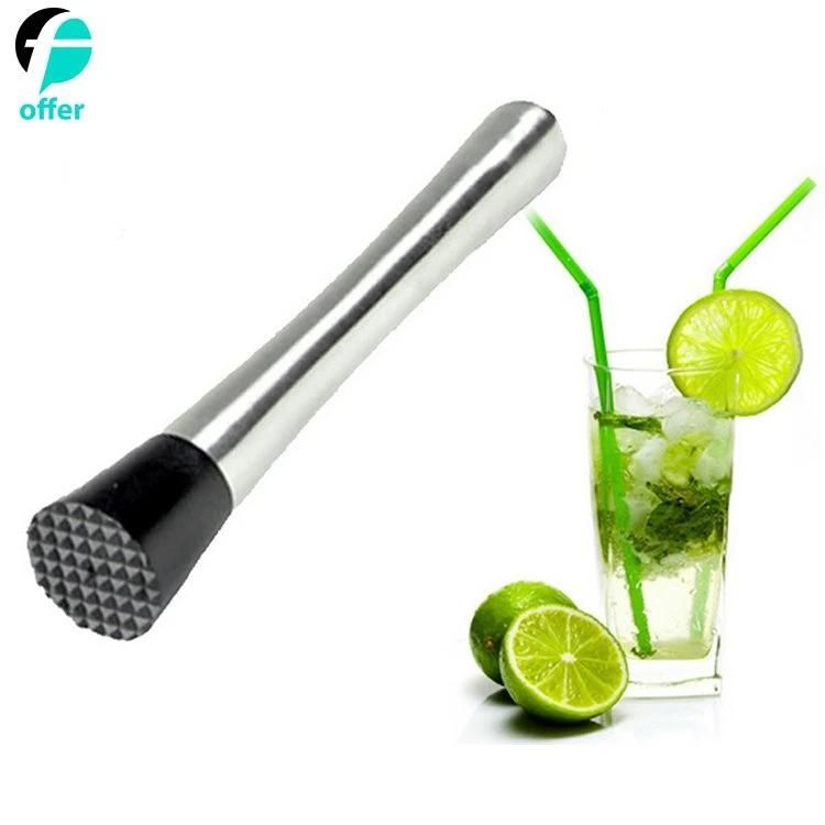 Stainless Steel Fruit Crusher, Bar Tools for Home Kitchen Muddler for Cocktails
