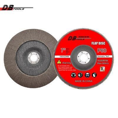 7&quot; 180mm Flap Disc Heated Alumina Oxide for Stainless Steel Metal Derusting Grit 60 Type 27/29 Extreme Performance